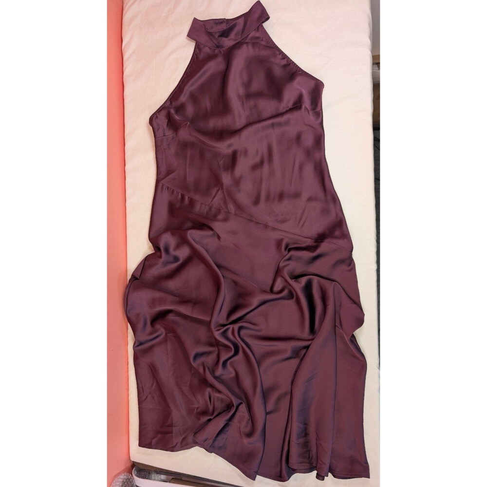 Women's A New Day Midi A-Line Sleeveless Dress Wine Red Medium - Picture 5 of 10